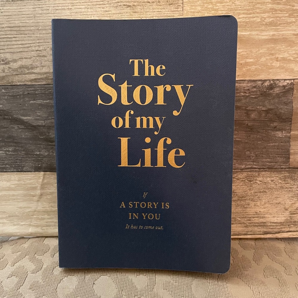 Piccadilly The Story of My Life Guided Journal Navy Gold Memoir Notebook New